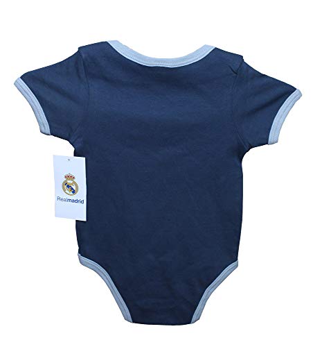 Set 3 Body Real Madrid Niños - Producto Oficial - Temporada 2018/2019 - Primera, Segunda y Tercera Equipación (1 Mes)