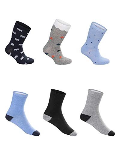 SG-WEAR 12 pares de calcetines para niños para Chico con un alto contenido de algodón Calcetines de deporte coloridos en varios motivos/medias en tallas 23-26, 27-30, 31-34, 35-38 / (Motiv 1, 31-34)