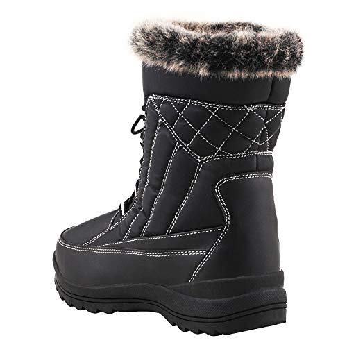 Shenji Zapatos de Invierno - Botas de Nieve para Mujer H7631 Negro 36