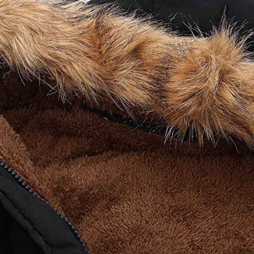 SHOBDW Invierno Mujeres Moda Informal más Gruesa Slim sólido Abajo Chaqueta Abrigo (Negro, M)