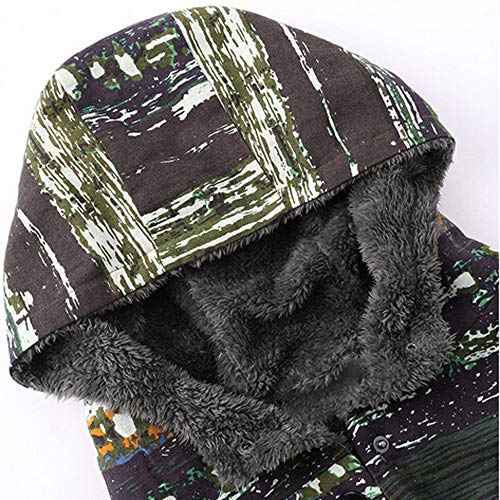 SHOBDW Mujer Moda Manga Larga Top Cremallera Suelta Talla Grande Sudadera con Capucha Cazadora Cortaviento Vintage Cardigans de Felpa Abrigos Gruesos de Invierno Abrigos(Verde,Medium)