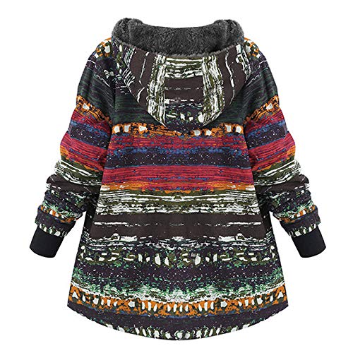 SHOBDW Mujer Moda Manga Larga Top Cremallera Suelta Talla Grande Sudadera con Capucha Cazadora Cortaviento Vintage Cardigans de Felpa Abrigos Gruesos de Invierno Abrigos(Verde,Medium)