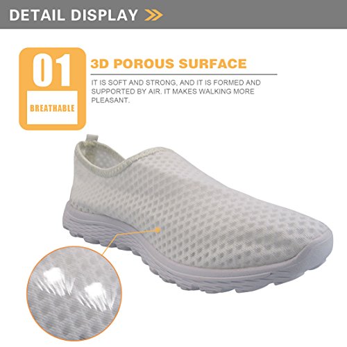 Showudesigns Enfermera Deportivos Sanitarios Mujer Deportiva Enfermero sin Cordones Zapatillas de Caminar Planas de Malla Transpirable Casual Zapatos de Trabajo EU 39