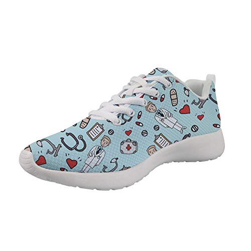 Showudesigns Zapatillas Deportivas de Mujer - Zapatos Sneakers Zapatillas Mujer Running Casual Yoga Calzado Deportivo de Exterior de Mujer 36 EU (Doctores Hombres Modelo Verde)