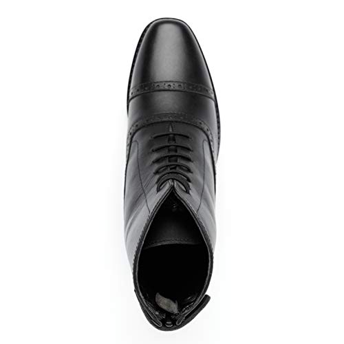 SID & Van Jodhpur - Botines de equitación unisex de piel auténtica, color Negro, talla 37 EU