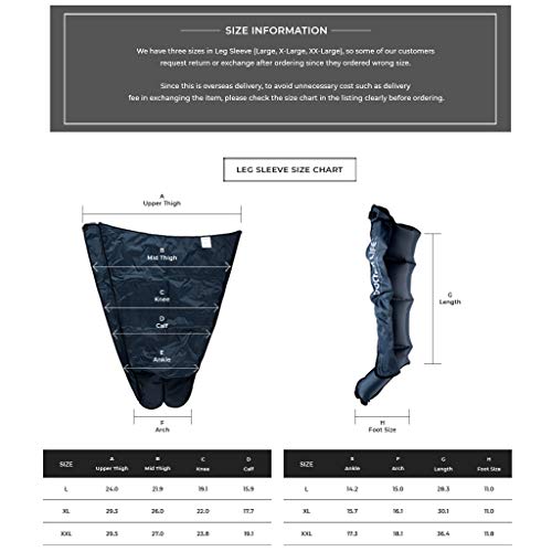 Sistema de compresión de recuperación por DOCTOR LIFE: bomba de compresión, botas de recuperación, manga del brazo, manga de la cintura. (Tamaño de las botas : L)