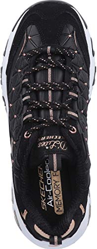 Skechers 13087-bkrg, Zapatillas Mujer, Black Rose Gold, 37 EU