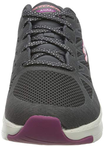 Skechers Arch Fit-She's Effortless, Zapatillas Mujer, Gris (CCPK Black Mesh/Multi Trim), 37 EU
