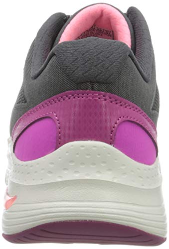 Skechers Arch Fit-She's Effortless, Zapatillas Mujer, Gris (CCPK Black Mesh/Multi Trim), 37 EU