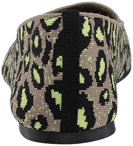 Skechers Bailarinas para mujer, (Gris pardo/Lima), 36 EU