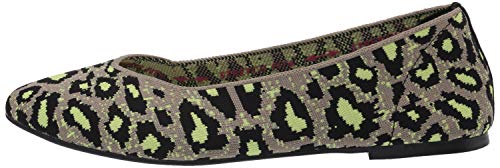 Skechers Bailarinas para mujer, (Gris pardo/Lima), 36 EU