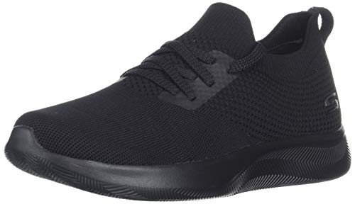 Skechers Bobs Squad 2-Shot Caller, Zapatillas Mujer, Negro (BBK Black Engineered Knit/Trim), 37 EU