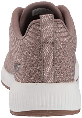 Skechers Bobs Squad-Glitz Maker, Zapatillas Mujer, Marr Oacute N Taupe Sparkle Engineered Knit TPE, 38 EU