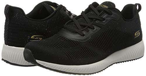 Skechers Bobs Squad-Total Glam, Zapatillas Mujer, Negro (BKMT Black and Multi Engineered Knit), 41 EU