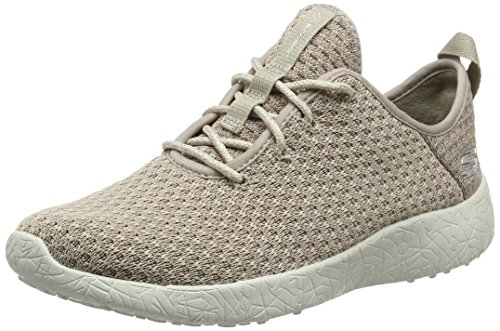 Skechers Burst-City Scene, Zapatillas Mujer, Beige (Nat), 36 EU