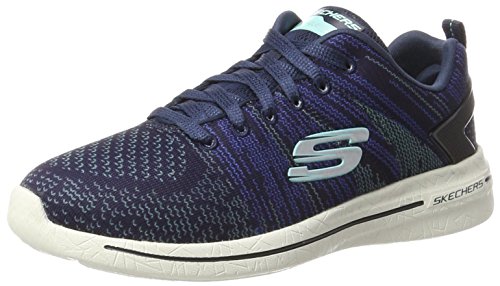 Skechers Burst Walk, Zapatillas Mujer, Azul (Navy/Turquise), 38 EU