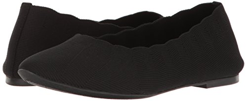 Skechers Cleo-Bewitched, Bailarinas con Punta Cerrada Mujer, Negro (BLK Black Flat Knit), 39.5 EU