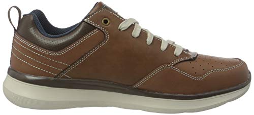 Skechers Delson 2.0-Planton, Zapatillas Hombre, Brn Black Leather, 47.5 EU