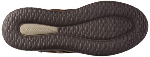 Skechers Delson-Antigo, Zapatos de Cordones Oxford Hombre, Marrón (CDB Black Leather), 44 EU