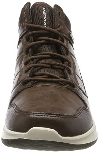 Skechers Delson, Botas Clasicas Hombre, Marrón Chocolate Leather Chocolate, 40 EU