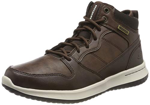 Skechers Delson, Botas Clasicas Hombre, Marrón Chocolate Leather Chocolate, 40 EU