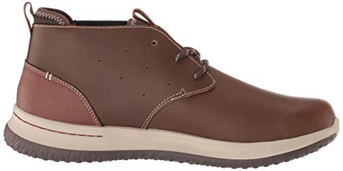 Skechers Delson-Clenton, Botas Chukka Hombre, Marrón (Brn Black Leather), 40 EU