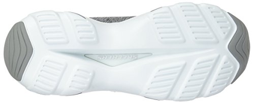 Skechers D'Lite Ultra-Meditative, Zapatillas Mujer, Gris (GRY Gray Heathered Mesh/White & Silver Trim), 38 EU