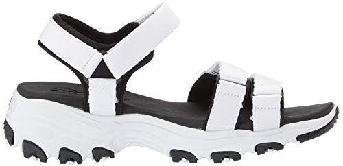 Skechers D'LITES Fresh Catch, Sandalia Mujer, White, 36 2/3 EU