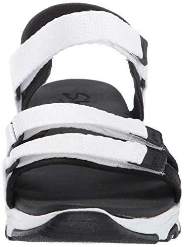 Skechers D'LITES Fresh Catch, Sandalia Mujer, White, 36 2/3 EU