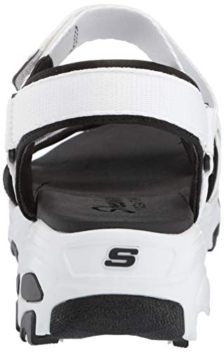 Skechers D'LITES Fresh Catch, Sandalia Mujer, White, 36 2/3 EU