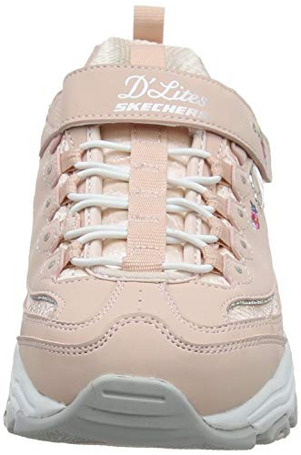 Skechers D'Lites-Lil Blossom, Zapatillas Mujer, Multicolor (LTPK Black Durabuck/Satin/Multi Trim), 36 EU
