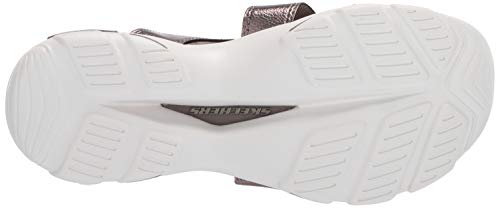 Skechers D'Lites Ultra-Fab Life, Sandalias de Punta Descubierta Mujer, Multicolor (Pew Black Duraleather), 37 EU