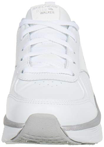 Skechers D'Lux Walker-Timeless Path, Zapatillas Mujer, Multicolor (WSL Black Leather/Trim), 39 EU