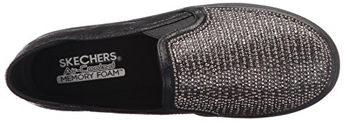 Skechers Double Up Shiny Dancer, Zapatillas Mujer, Negro (BBK), 38 EU