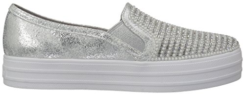 Skechers Double Up-Shiny Dancer, Zapatillas Niñas, Plateado (SIL), 35 EU