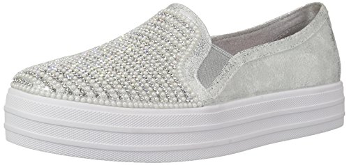 Skechers Double Up-Shiny Dancer, Zapatillas Niñas, Plateado (SIL), 35 EU