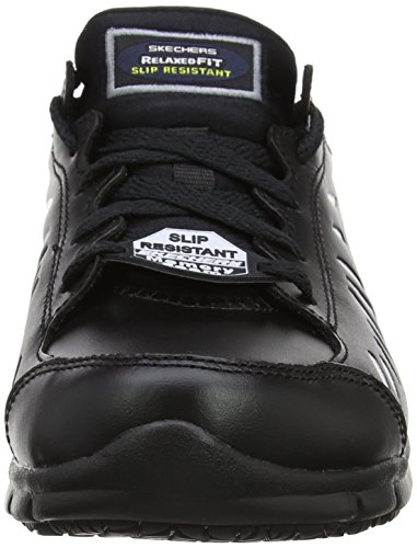 Skechers Eldred, Zapatos de Seguridad Mujer, Negro (BLK Black Leather), 38 EU
