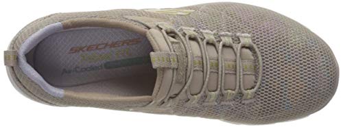 Skechers Empire D'Lux-Charming Grace, Zapatillas Mujer, Multicolor (TPE Black Multi Mesh/White Trim), 37 EU