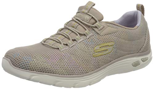 Skechers Empire D'Lux-Charming Grace, Zapatillas Mujer, Multicolor (TPE Black Multi Mesh/White Trim), 37 EU
