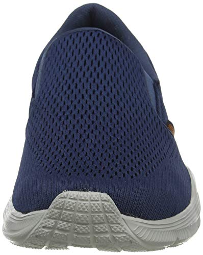 Skechers Equalizer 4.0, Zapatillas sin Cordones Hombre, Azul (Navy Engineered Mesh/Orange Trim Nvor), 41 EU