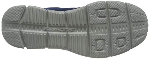 Skechers Equalizer 4.0, Zapatillas sin Cordones Hombre, Azul (Navy Engineered Mesh/Orange Trim Nvor), 41 EU
