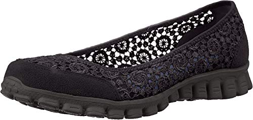 Skechers Ez Flex 2-Flightly - Zapatillas de deporte Mujer, Negro (Bbk), 36