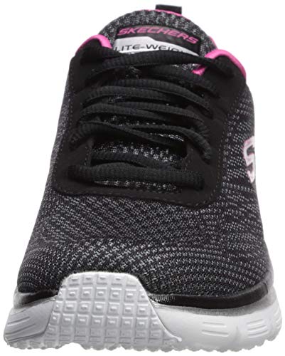 Skechers Fashion Fit-Bold Boundaries, Zapatillas Mujer, Negro (BKHP Black Mesh/Trim), 40 EU