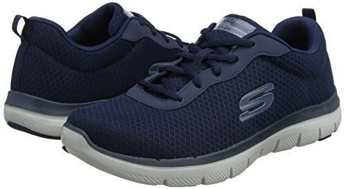 Skechers Flex Advantage 2.0-Dayshow, Zapatillas Hombre, Multicolor (NVY Black Mesh/Trim), 41 EU