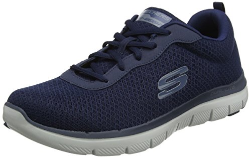 Skechers Flex Advantage 2.0-Dayshow, Zapatillas Hombre, Multicolor (NVY Black Mesh/Trim), 46 EU