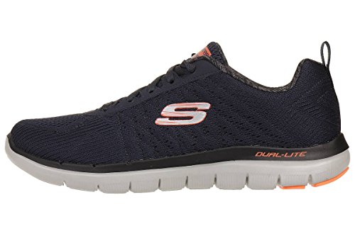 Skechers Flex Advantage 2.0, Zapatillas de Deporte Exterior Hombre, Azul (DKNV Black Engineered Mesh/Trim), 40 EU