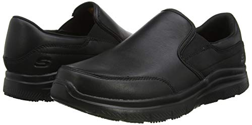 Skechers Flex Advantage Sr-Bronwood, Zapatillas sin Cordones Hombre, Negro (BLK Black Leather), 41 EU