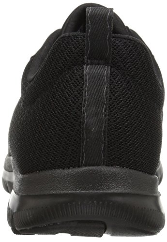 Skechers Flex Appeal 2.0-Newsmaker, Zapatillas Mujer, Negro (BBK Black Mesh/Duraleather/Trim), 38 EU