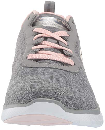 Skechers Flex Appeal 3.0-Insiders, Zapatillas Deportivas Mujer, Multicolor (GYLP Black & Gray Mesh/Black Trim), 38 EU