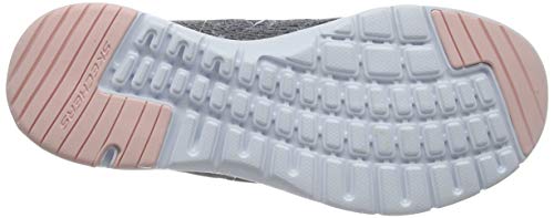 Skechers Flex Appeal 3.0-Satellites, Zapatillas Mujer, Gris (CCPK Black Mesh/Trim), 39 EU